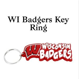 NWT NCAA Wisconsin Badgers Red & White Impulse Keychain